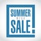 Summer mega Sale exclamation box message