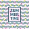 Summer memphis style background with flamingo and pineapple