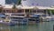 Summer miami downtown tourist bayside dock restaurant 4k florida usa