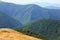 Summer misty mountain landscape