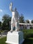 Summer.  Monument to the hunter  in the VDNH Park in Moscow.