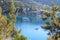 Summer morning time sailboats anchoring in Russian bay Poros island Greece.