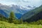 Summer mountain cloudy landscape (Switzerland)