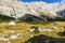 Summer Mountain Landscape with Mountain Hut in Highlands