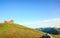 Summer mountain view with observatory ruins