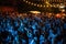 Summer music festival crowd partying outdoor