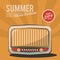 Summer music festival radio vintage poster invitation