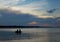 Summer nature, fishers on Volga river