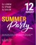 Summer neon disco party stylish background. Vector eps10