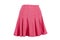 Summer neon pink skirt isolated on white background.