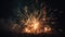 Summer night explodes with vibrant firework display generated by AI