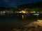 Summer night view of the lakes Woerth in Klagenfurt