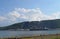 Summer in Nova Scotia: Porcupine Mountain Quarry in Aulds Cove on the Shore of Strait of Canso as seen from Canso Causeway