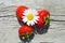 Summer objects - daisy and strawberries