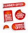 Summer offers stickers.