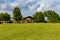 Summer in Omaha, Green lawn and shelter at Ed Zorinsky Lake Park Omaha NE