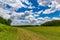 Summer in Omaha, Soccer field, football field, green vegetation, blue sky Ed Zorinsky lake park, Omaha, Nebraska