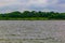 Summer in Omaha, View of the green summer vegetation surrounding the lake at Ed Zorinsky lake park, Omaha, Nebraska, USA