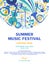 Summer open air music festival flat poster template