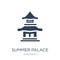 summer palace icon in trendy design style. summer palace icon isolated on white background. summer palace vector icon simple and