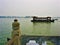 The Summer Palace lake in Beijing, China. Boat, water, balcony and traditional atmosphere