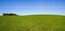 Summer panorama landscape with sky and field