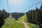 Summer panoramic sightseeing, view of mountain Kopaonik, Serbia,Chair lift ,