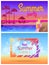 Summer Party Days Tropical Promotional Posters Set