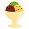 Summer party ice balls cream icon, cartoon style