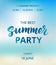 Summer party text, Beach party poster. Nautical and boat party design elements