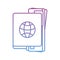 Summer passport document gradient style icon