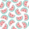 Summer pattern with cute watermelon.