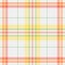 Summer pattern plaid fabric, woven vector check tartan. Picnic background textile seamless texture in white and red colors