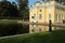 Summer pavilion on the shore of the Mirror Pond. Tsarskoye Selo, Russia.