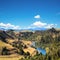 Summer picturesque landscape with the river