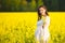 Summer pregnancy, in the warm season. Beautiful portrait of a pregnant woman on a warm summer day in the nature. Pregnancy and