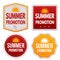 Summer promotion stickers set