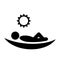 Summer Relax Sunbathing Pictograms Flat People Icons Isolated on
