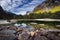 Summer in Romsdalen valley, river Rauma. Norwegian mountains