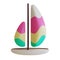 Summer Sailboat 3D Rendering Illustration