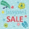 Summer sale background layout for banners, Wallpaper, flyers, invitation, posters, brochure, voucher discount.Vector illustration