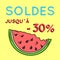 Summer sale background with watermelon.