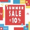 Summer sale banner for booklet, flyer, poster, advertising logo, leaflet for the store template design. The modern image.