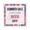 Summer sale banner with figs fruit.