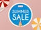 Summer Sale Banner. Poster, Flyer, Vector. Slices of watermelon on a background