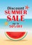 Summer sale beach and watermelon background banner template. Vou