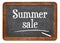 Summer sale blackboard sign