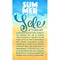 summer sale, cartoon shine vector discount banner template design with lettering composition