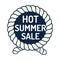 Summer sale clearance vector badges some shopping hand drawn advertising labels illustration.