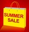 Summer Sale Displays Bargain Offers 3d Illustration